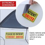 JUSTTOP 3pcs Magnet for Car, Please Be Patient Student Driver