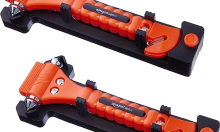 Amazon Basics Emergency Seat Belt Cutter and Window Hammer Tool